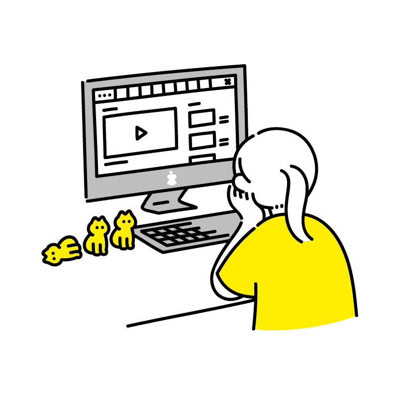 シンプルなデザインを惚れ惚れして見つめる画像